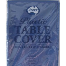 Table Cover Round Plastic Royal Blue 213cm (EA)