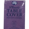Table Cover Round Plastic Purple 213cm (EA)