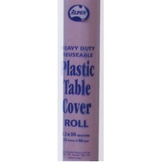 Table Cover Roll Plastic Lt Pink Classic 1.2x30m (RL)