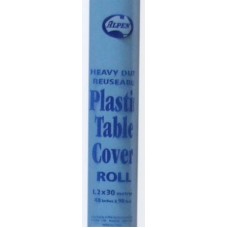 Table Cover Roll Plastic Lt Blue Pastel 1.2x30m (RL)