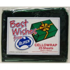 Cello Wrap 750mm x 1m Green Pk25 (PK 25)