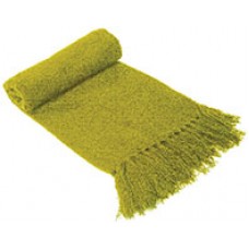 Boucle Soft Throw Rug w Fringe Chartreuse 130x150cm EA