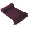 Boucle Soft Throw Rug w Fringe Grape 130x150cm EA