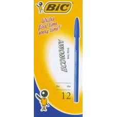 Bic Economy Ball Pen Fine Blue PK 12