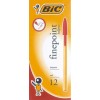 Bic Ball Pen Fine Red Orange Barrel PK 12