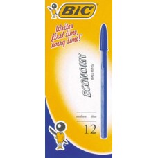 Bic Economy Ball Pen Med Blue PK 12