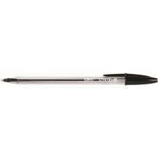 Bic Cristal Ball Pen Med Black Pouch PK 5