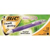 Bic Velocity Retractable Ball Pens Black PK 12