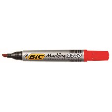 Bic Marking 2300 Perm Marker Chisel Red PK 12