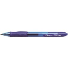 Bic Velocity Gel Retractable Rubber Grip Blue EA