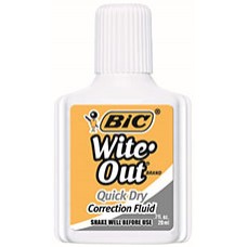 Bic Wite Out Quick Dry Correction Fluid 20ml EA