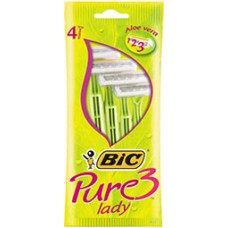 Bic Shaver Pure 3 Lady Triple Blade Pouch PK 4