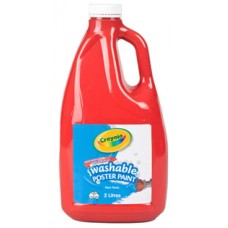 Crayola Washable Poster Paint Red 2 Lt (2 L )