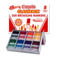 Crayola Classic Washable Marker Classpack 8 Colours 200s (PK 200)
