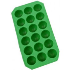 Flexible Ice Cube Tray Round Green EA