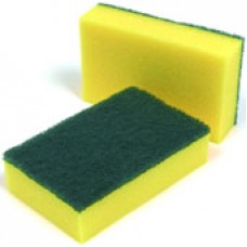 Scourer Sponge 15x10cm Green (PK 10)