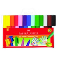 Faber Castell Jumbo Connector Pens Pk 12 Assorted (PK 12)