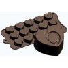 Chocolate Mould Heart w Circle 34x18mm EA