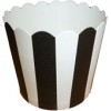 Baking Cups Black And White Stripe PK 25