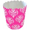 Baking Cups 7x6x5.5cm Pink Fleur De Lis PK 25