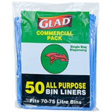 Glad GP 70 to 75Ltr Blue Garbags   (CT 10)