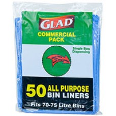 Glad GP 70 to 75Ltr Blue Garbags  (PK 50)