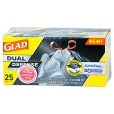 Glad Forceflex 30 Gal Drawstring Garbage Bags (PK 25)