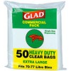 Glad HD 75Ltr Clear Garbags  Ctn 4 (CT 4)