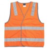 JB High Vis Safety Vest Poly Day Night w Tape Orange 2XL EA