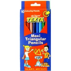 Texta Col Pencils Maxi Triangular Lead Size 4.4mm  (PK 10)