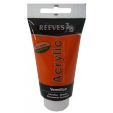 Reeves Acrylic Paint Vermilion 75ml Tube (EA)
