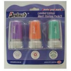 Deskmate Merit Stamp 3Pk Assorted titles (PK3)