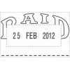 Desksmate Text Die Plate Date Stamp PAID (EA)