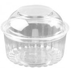 Castaway 12oz Clear Food Bowls with Dome Hinged Lid SLV 25