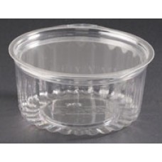 Castaway 12oz Clear Food Bowls with Flat Hinged Lid SLV 25