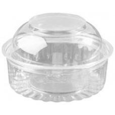 Castaway 8oz Clear Food Bowls with Dome Hinged Lid CT 250