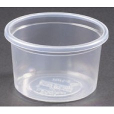 Clear Plastic Round Tubs 100ml Slv 50 (SL 50)