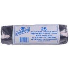 Heavy Duty Black Interleaved Roll 120 - 140Ltr (CT 250)