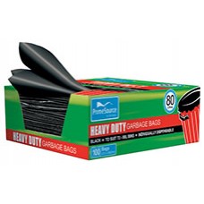 Heavy Duty Garbage Bags Black 72-80Ltr CT 100 (CT 100)