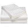 QB Sheet White 4mm Stripe Flat Poly Cotton 50/50 250x300cm 160gsm EA