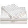 SB Sheet White 10mm Stripe Flat Poly Cotton 50/50 180x300cm 160gsm EA
