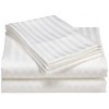 KB Sheet White 10mm Stripe Flat Poly Cotton 50/50 280x310cm 160gsm EA