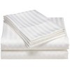 QB Sheet White 30mm Stripe Flat Poly Cotton 50/50 180x300cm 160gsm EA