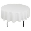 Spun Polyester Table Cloth 230cm Round White EA