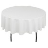 Spun Polyester Table Cloth 230cm Round White EA