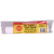 OSO White Small Kitchen Tidy Liners 18Ltr Pk 50 (PK 50)
