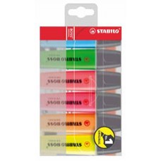 Stabilo Boss Highlighters Ass Colours Wallet PK 6