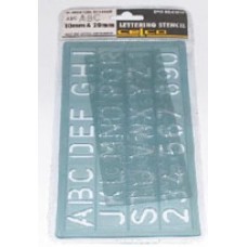 Celco C1020 10x20mm Lettering Stencil Hangsell EA
