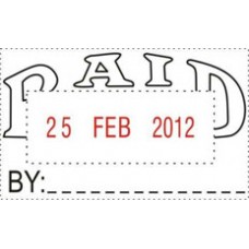 Deskmate Self Inking Dater Stamp PAID and DATE EA