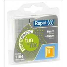 Rapid Fun 2 Fix Staples Multipack 13 6 8mm PK